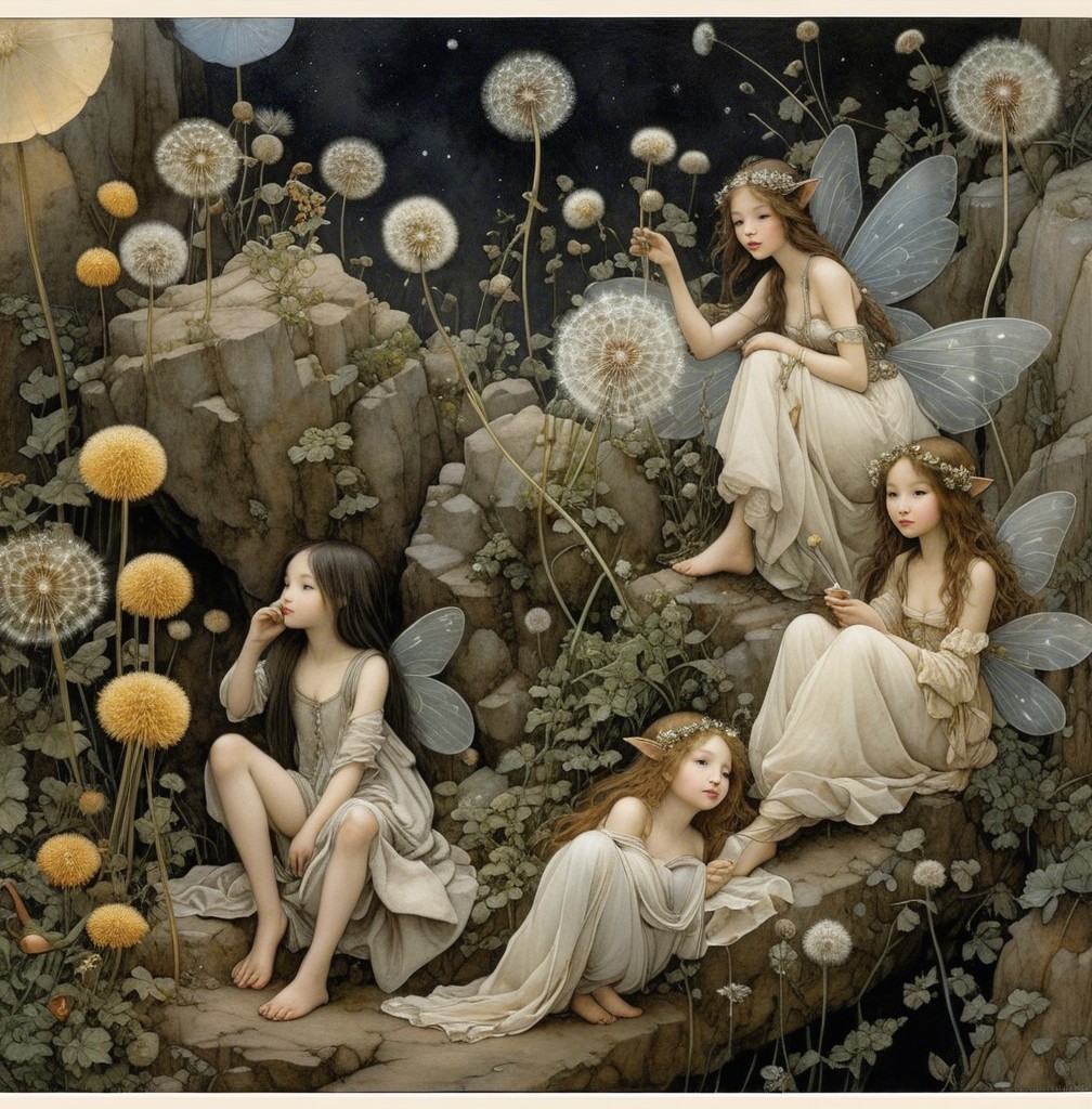 Ethereal Fairies in a Dreamlike Nature Setting
