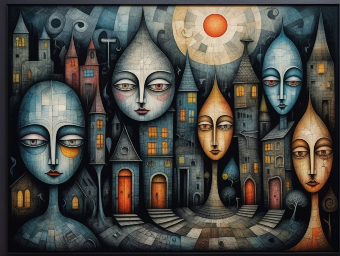 Abstract Figures with Geometric Buildings and Sunlight