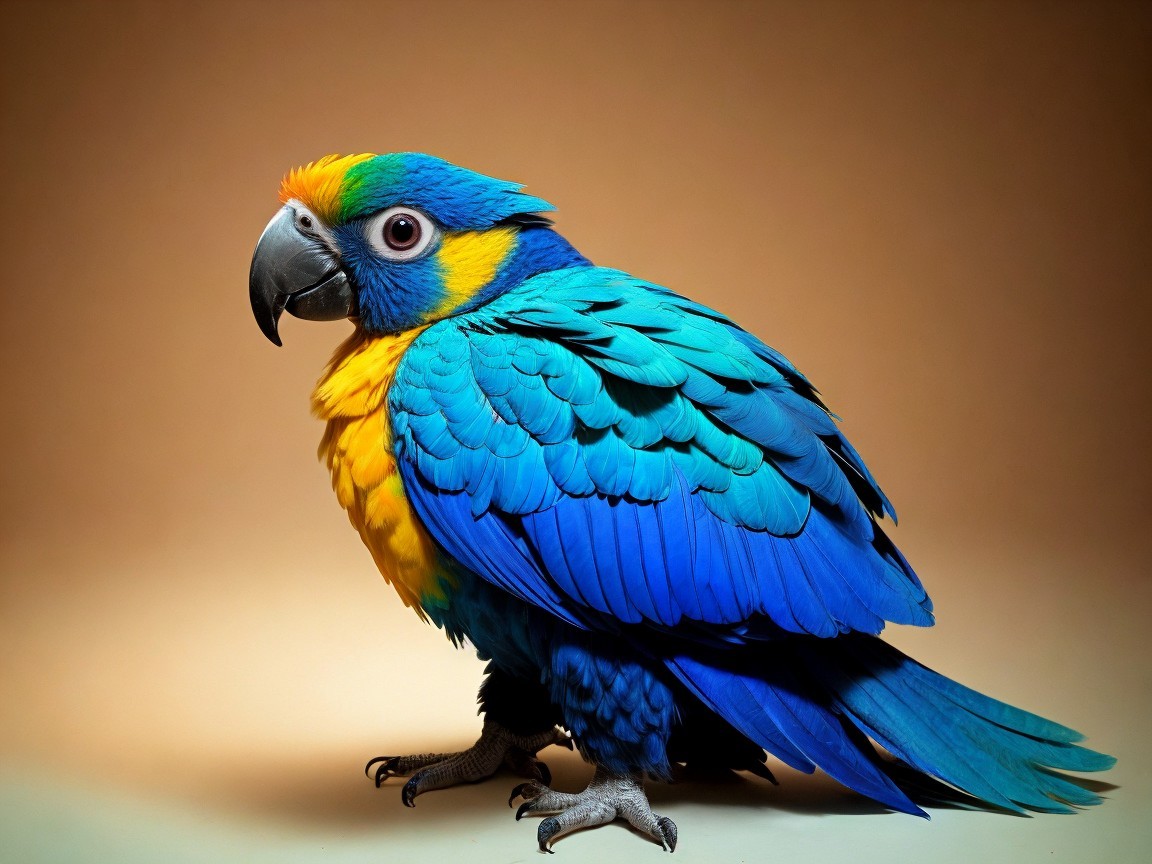 Vibrant Parrot with Blue, Green, and Yellow Feathers