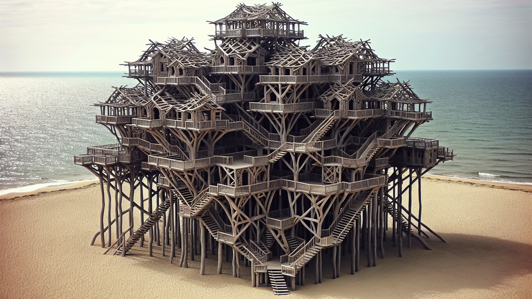 Architectural Marvel Resembling Treehouse Village