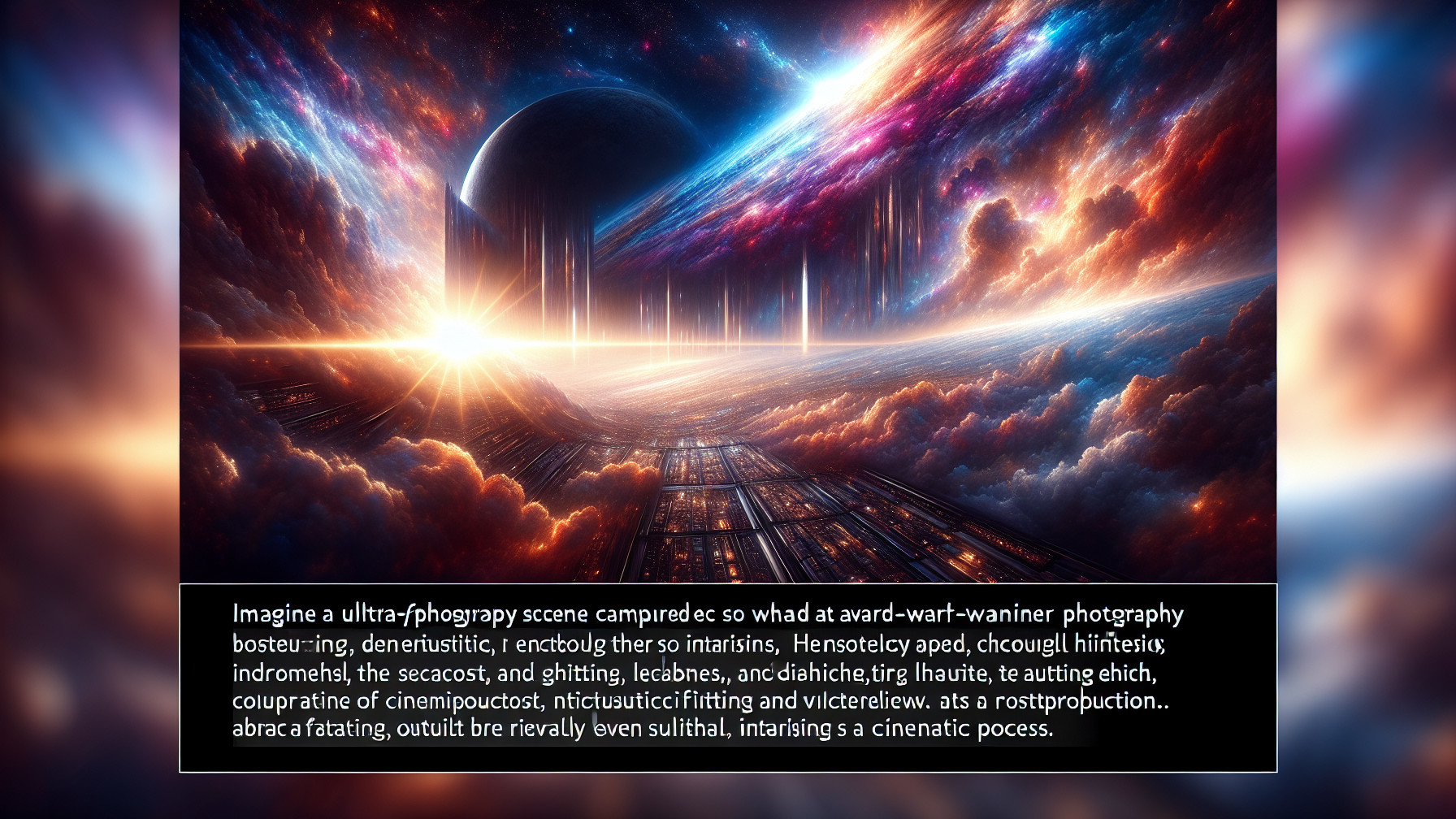 Vibrant Cosmic Scene with Nebulae and Galaxies