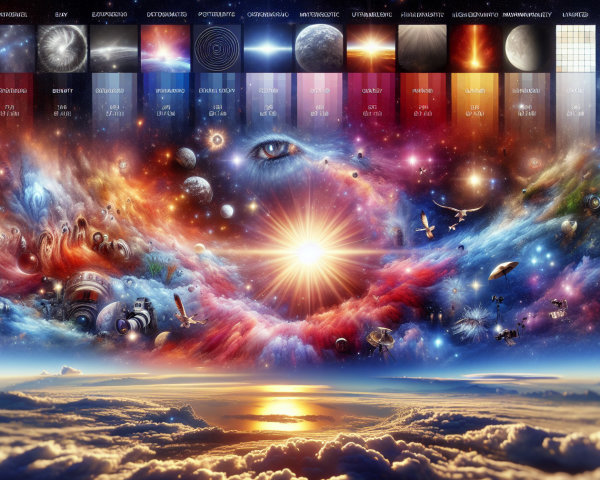 Cosmic Scene with Galaxies and Celestial Objects
