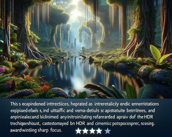 Vibrant Jungle Landscape Reflected in Calm Waters