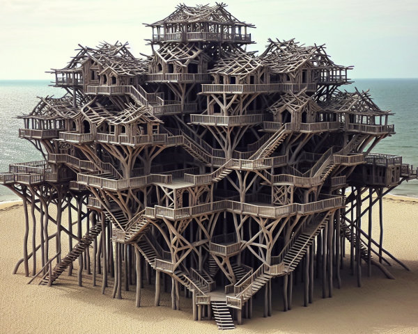 Architectural Marvel Resembling Treehouse Village