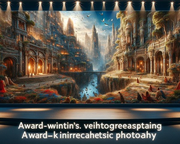Fantasy Landscape with Ornate Structures and River