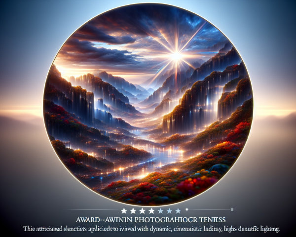 Majestic Mountain Landscape in Circular Frame