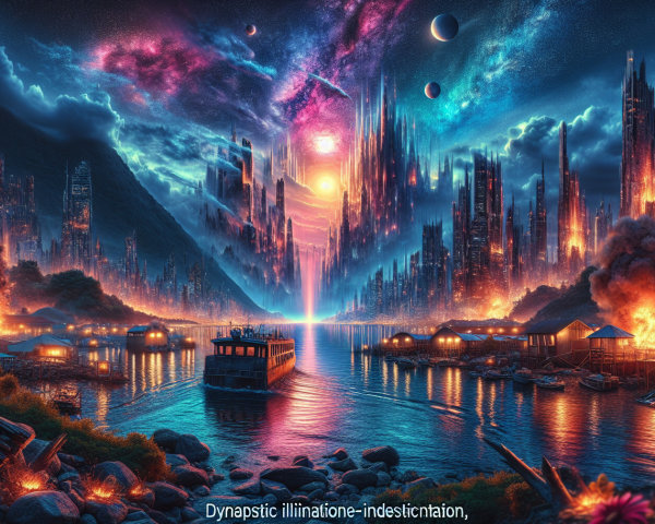 Surreal Futuristic Cityscape with Vibrant Colors