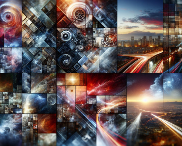Dynamic Collage of Cosmic and Mechanical Elements
