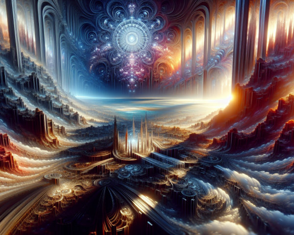 Fractal Landscape with Intricate Patterns and Colors