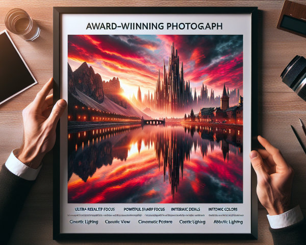 Award-winning landscape photograph with vibrant sunset