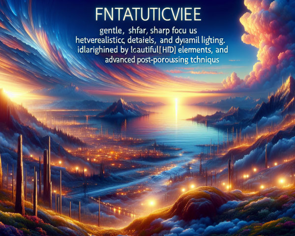 Surreal Landscape with Vibrant Colors and Ethereal Light