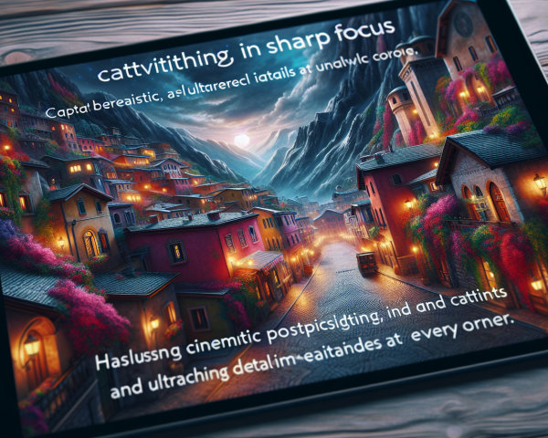 Vibrant Mountainous Village Display at Dusk