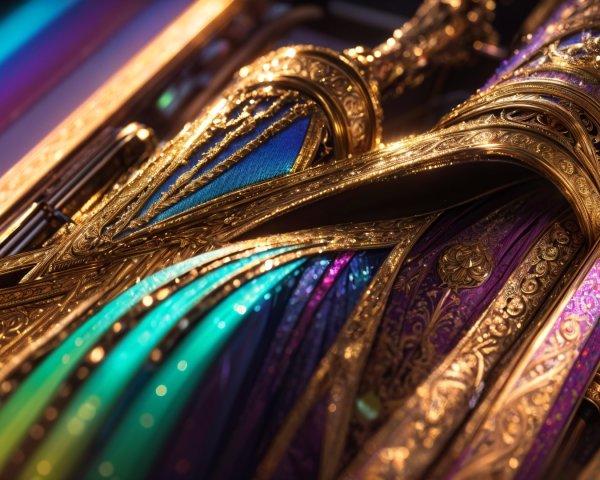 Intricate Ornamental Patterns with Gold and Vibrant Colors