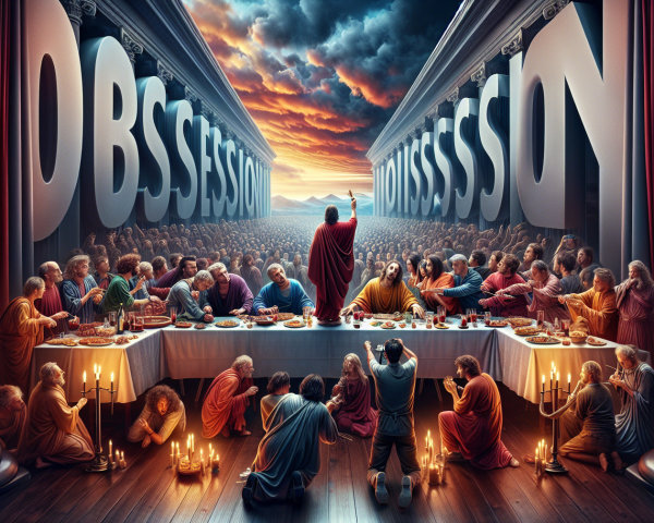 Modern Last Supper with Emotional Apostles and Colors
