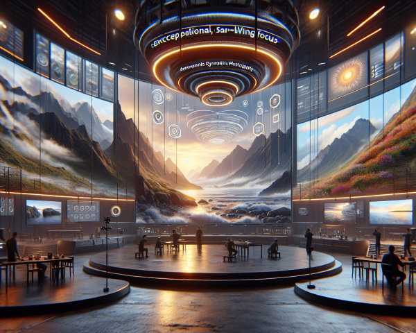 Futuristic Conference Room with High-Tech Features