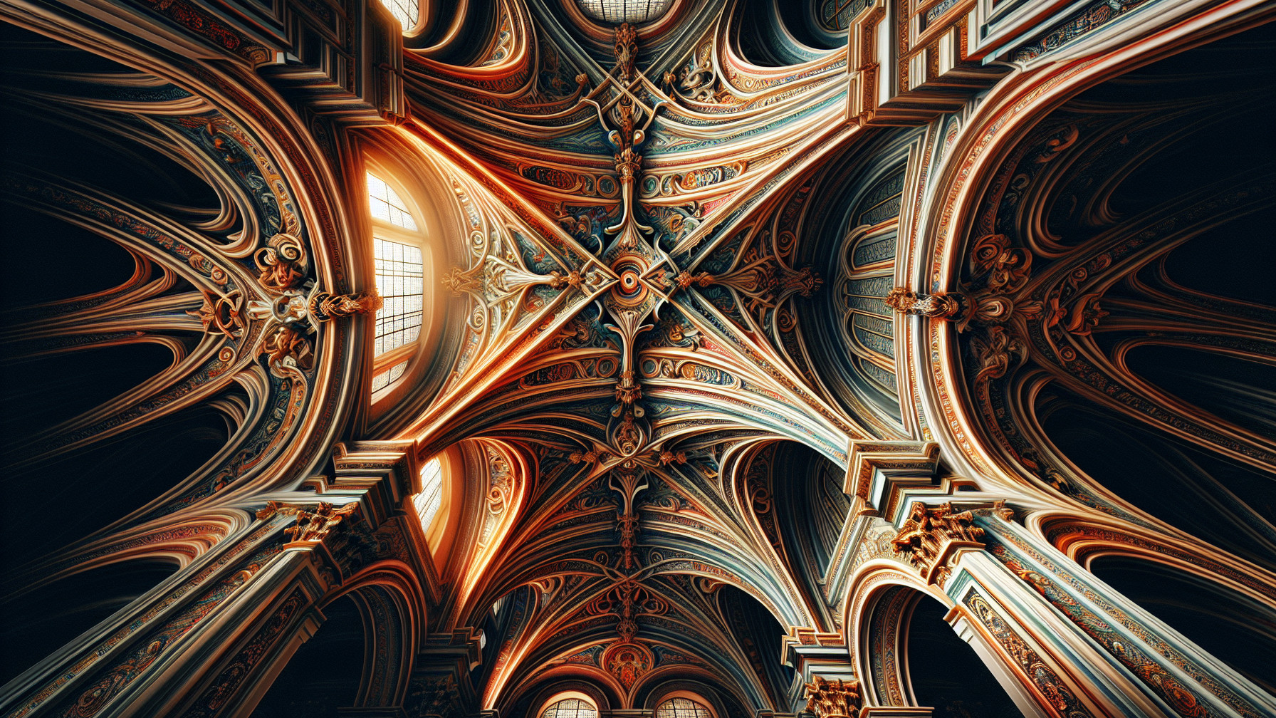 Intricate Gothic Architecture in Stunning Interior View