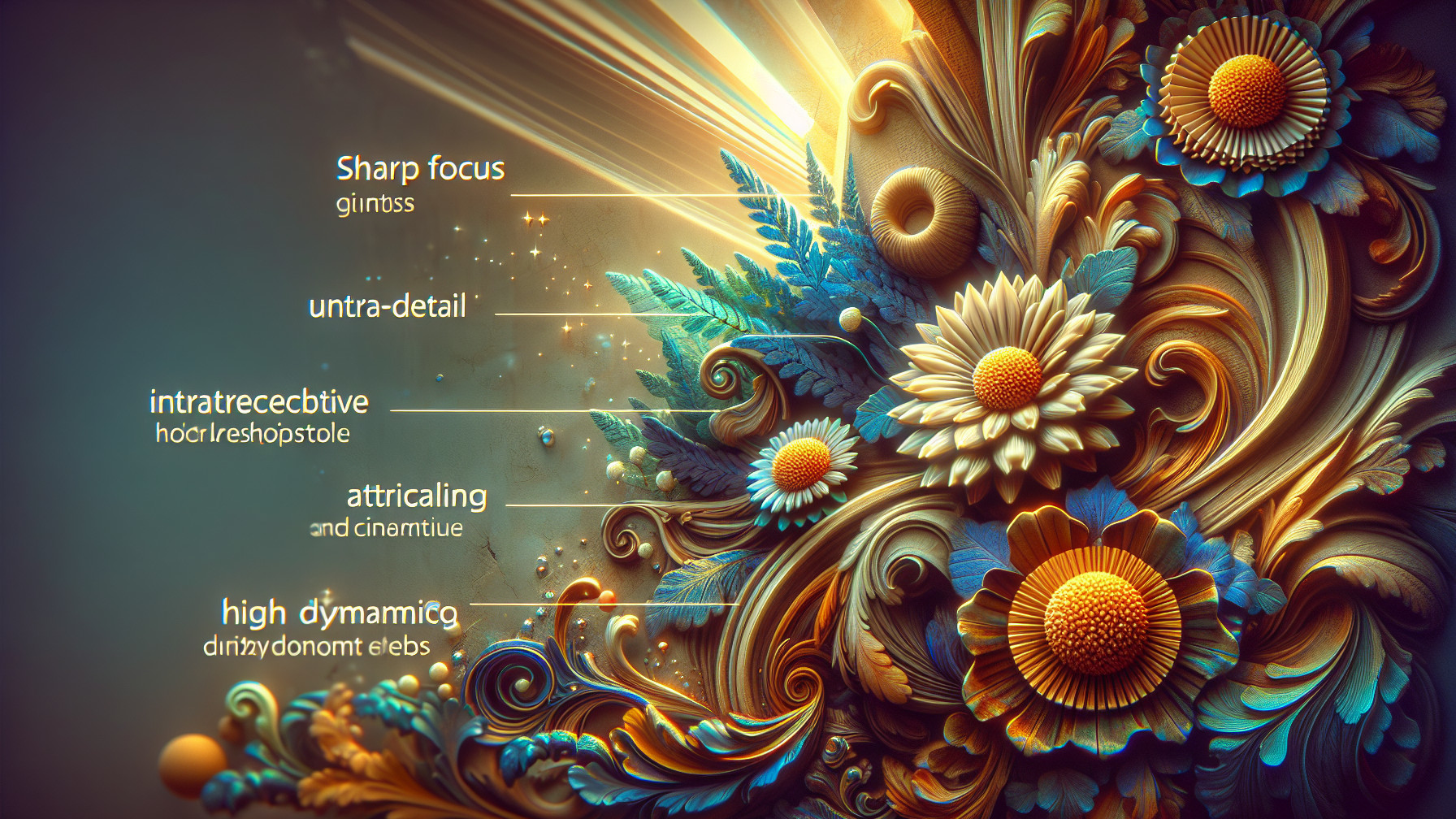 Vibrant Floral and Leaf Patterns with Depth and Texture