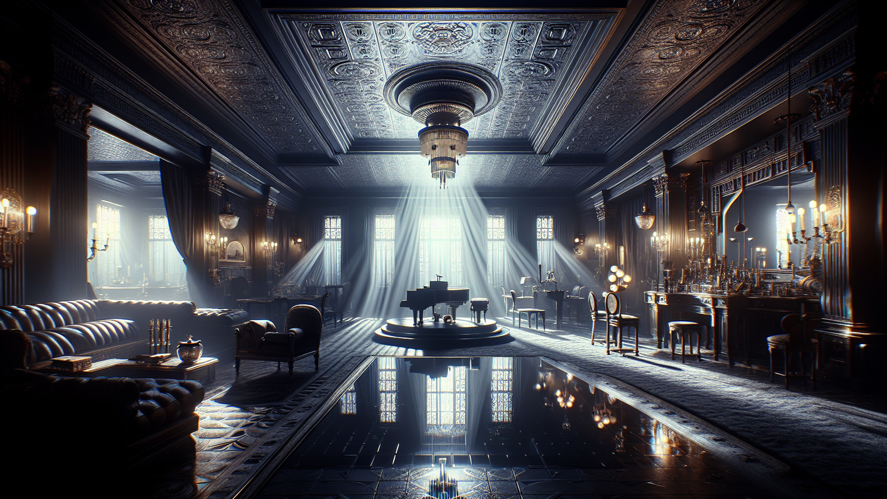 Opulent Room with Grand Piano and Elegant Decor