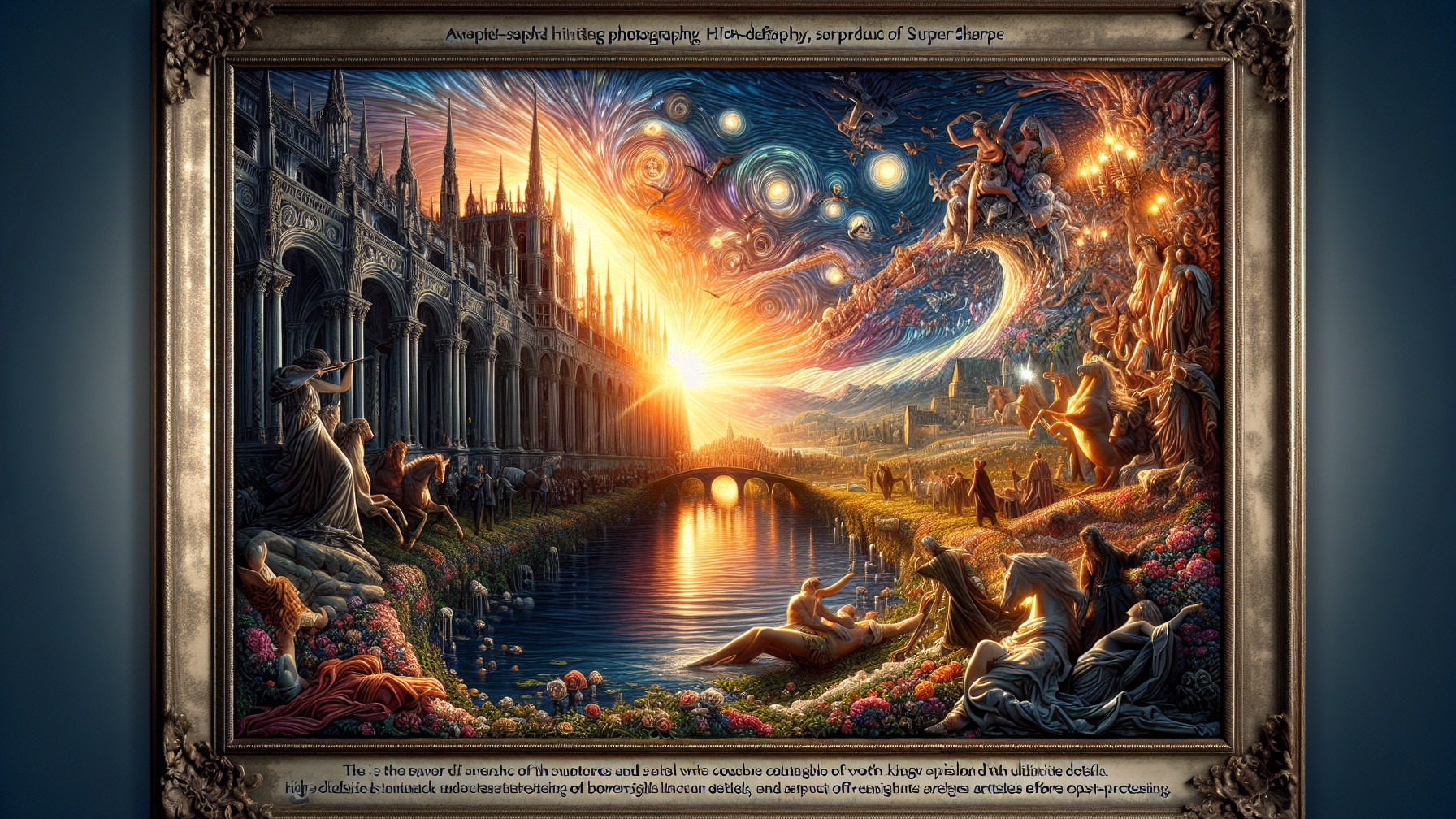 Surreal Landscape with Vibrant Colors and Details