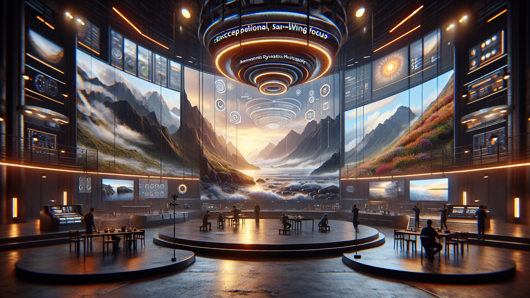 Futuristic Conference Room with High-Tech Features