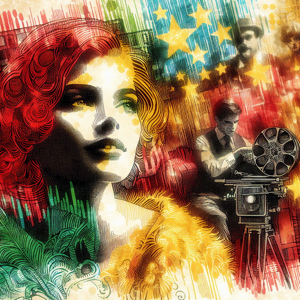 Digital Illustration of Vintage Aesthetic and Modern Colors