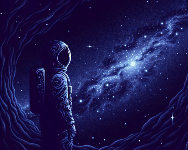 Astronaut in a Dark Cosmic Environment with Galaxies