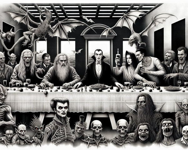 Surreal Dark Interpretation of the Last Supper