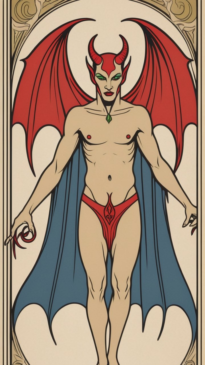 Stylized Muscular Male Figure in Fantasy Art