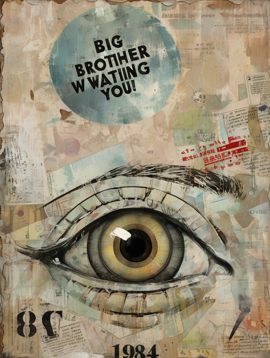 Detailed Eye Symbolizing Surveillance and Control