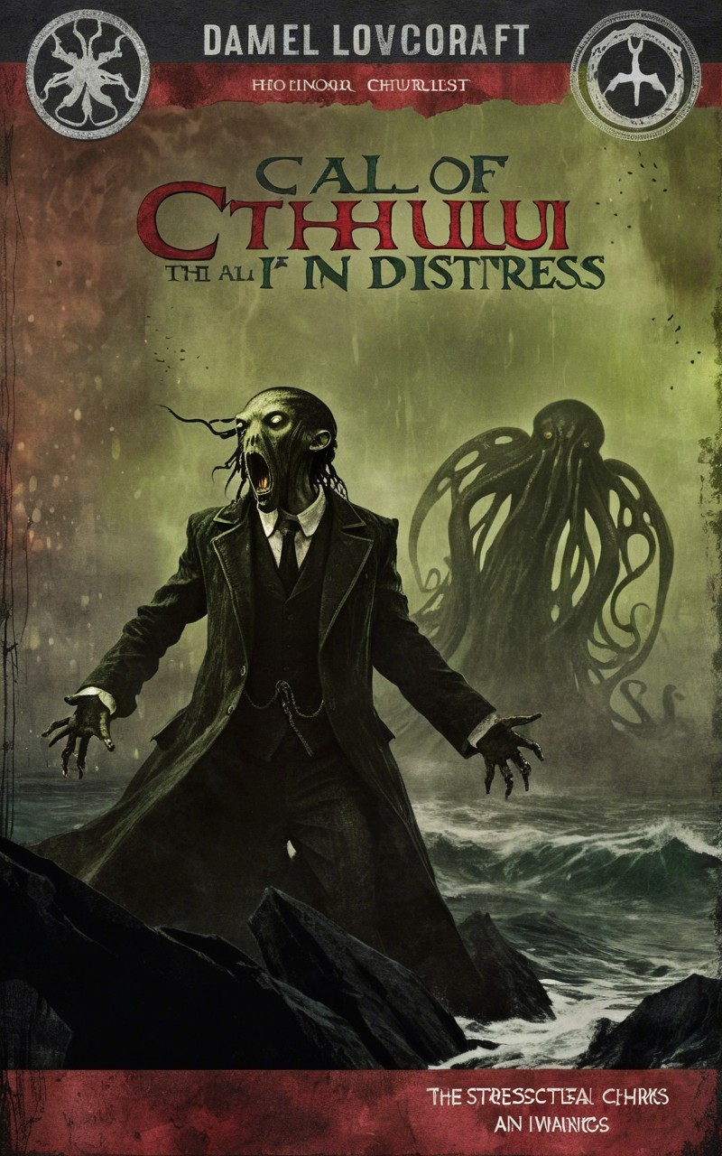 Vintage Cover Design Inspired by Cosmic Horror