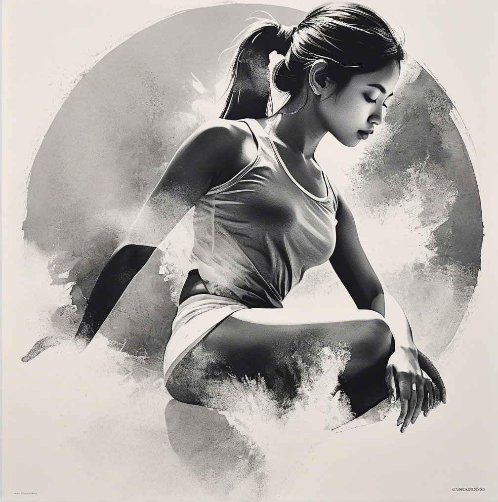 Graceful Woman in Serene Profile Against Soft Background