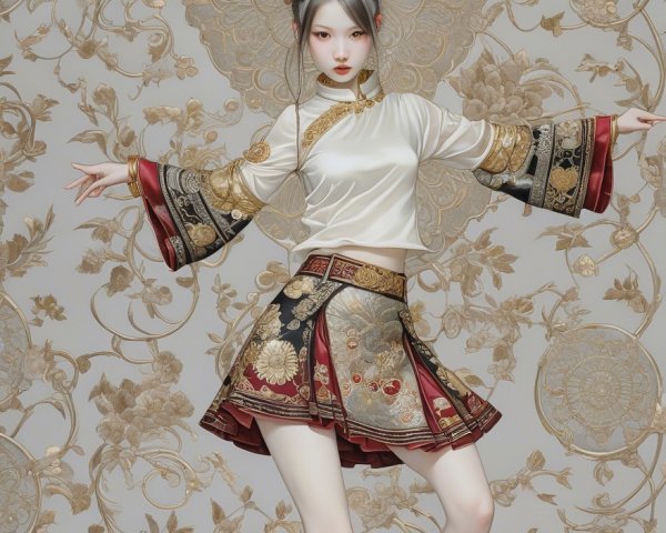 Elegant Traditional Outfit with Modern Elements