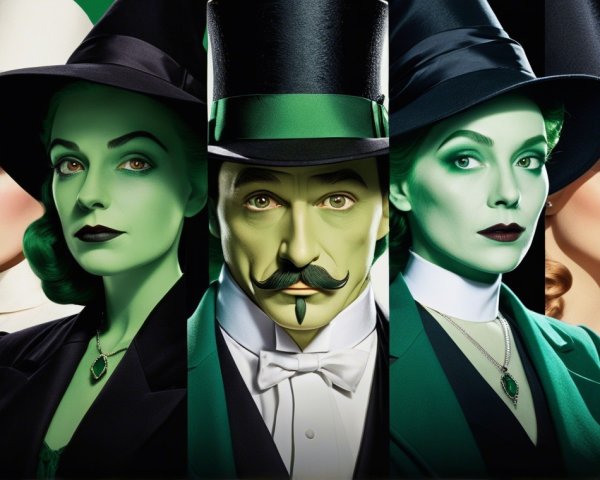 Theatrical Composition with Five Distinct Characters