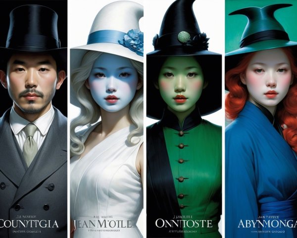 Elegant Individuals Showcasing Unique Fashion Styles