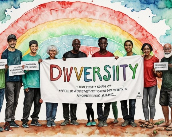 Celebration of Diversity Under a Vibrant Rainbow