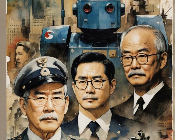 Blue Robot and Formal Characters in Sci-Fi Setting