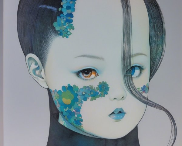 Surreal Portrait of a Girl with Unique Features