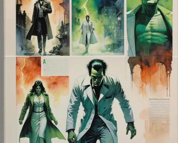 Frankenstein's Monster in Storybook Architectural Style