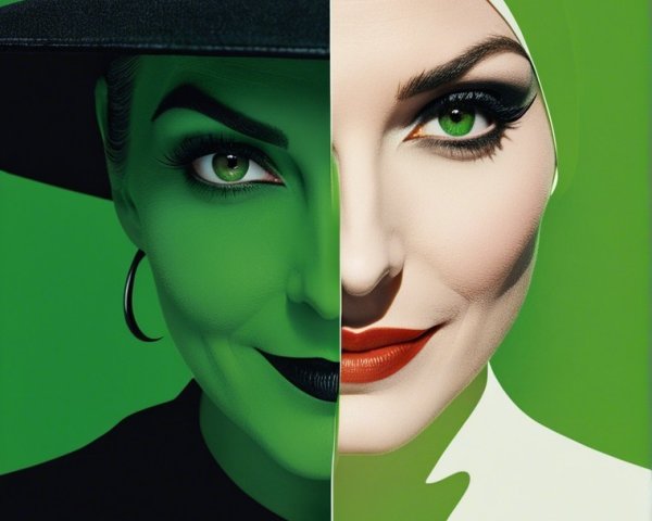 Contrasting Split Design of Witch and Elegant Figure