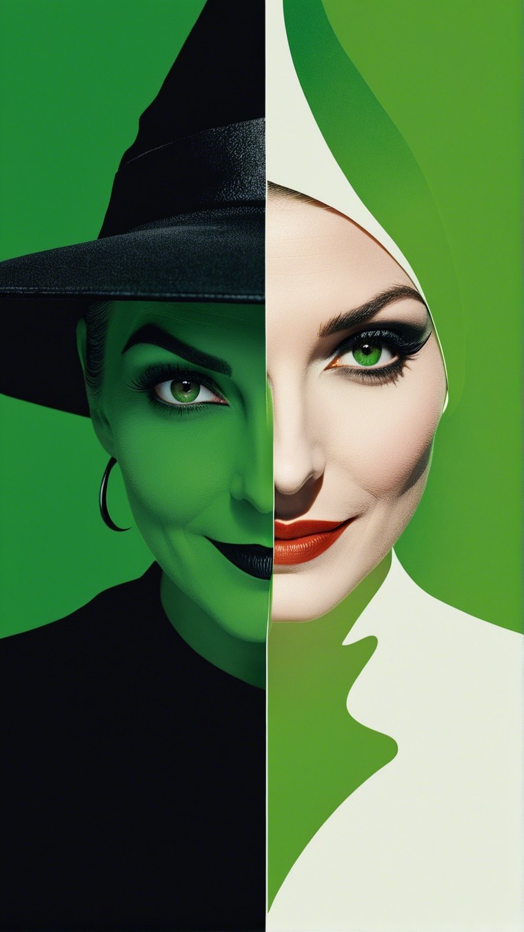 Contrasting Split Design of Witch and Elegant Figure