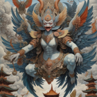 Intricate Representation of Lord Ganesha on Lotus