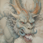 Majestic Bull with Textured Fur and Surreal Background