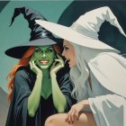 Mystical Forest Encounter Between Two Enchanting Figures