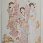 Whimsical Portrait of a Young Woman with Pastel Hair