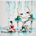 Martial Arts Performance with Dynamic Figures and Colors