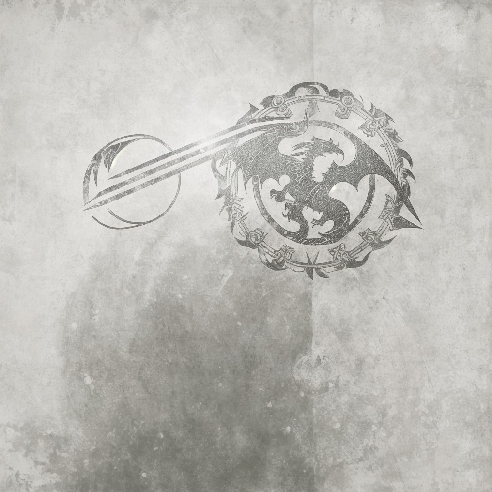 Faded Background with Circular Dragon Emblem Design