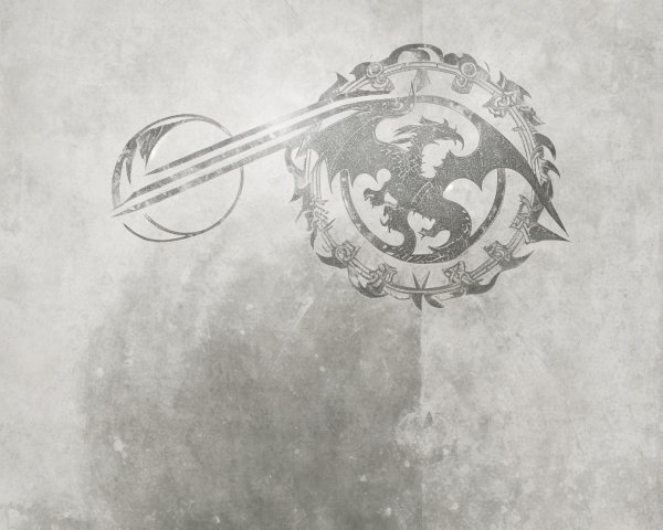 Faded Background with Circular Dragon Emblem Design