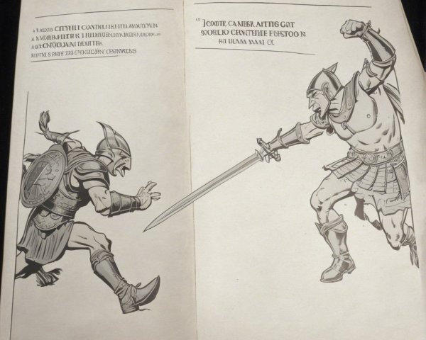Armored Warriors in Intense Duel Scene