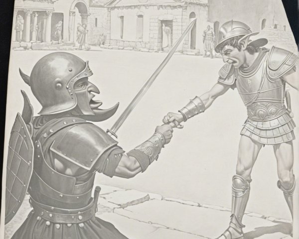 Ancient Warriors in Standoff at Stone Plaza