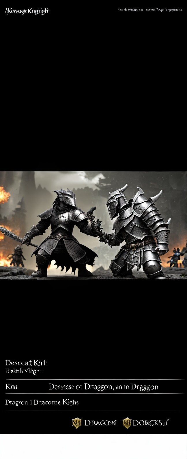 Dramatic Battle Scene of Armored Warriors in Fantasy